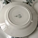 Set of 5 flat plates Terre de Fer Saint-Amand late nineteenth