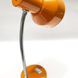 orange articulated desk lamp 1970's