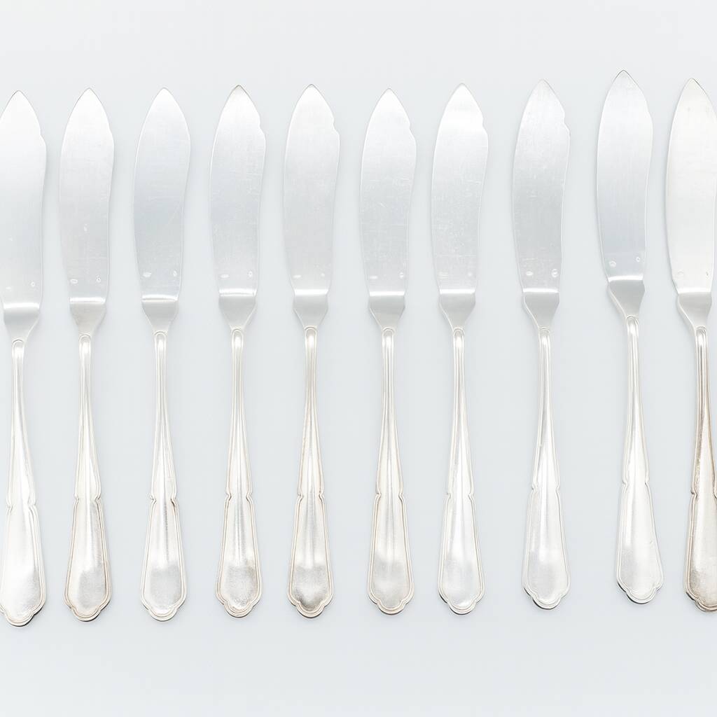 23 François Rionnet France silver-plated fish cutlery sets