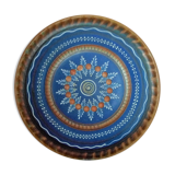Plate in painted sandstone