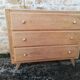 Vintage raw oak chest of drawers