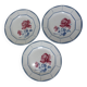 3 dessert plates from Digoin Sarreguemines, Malmaison pattern