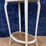 Louis XV Style Side Table or Pedestal Table in Lacquered Wood
