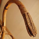 Plant holder bamboo rattan snake vintage
