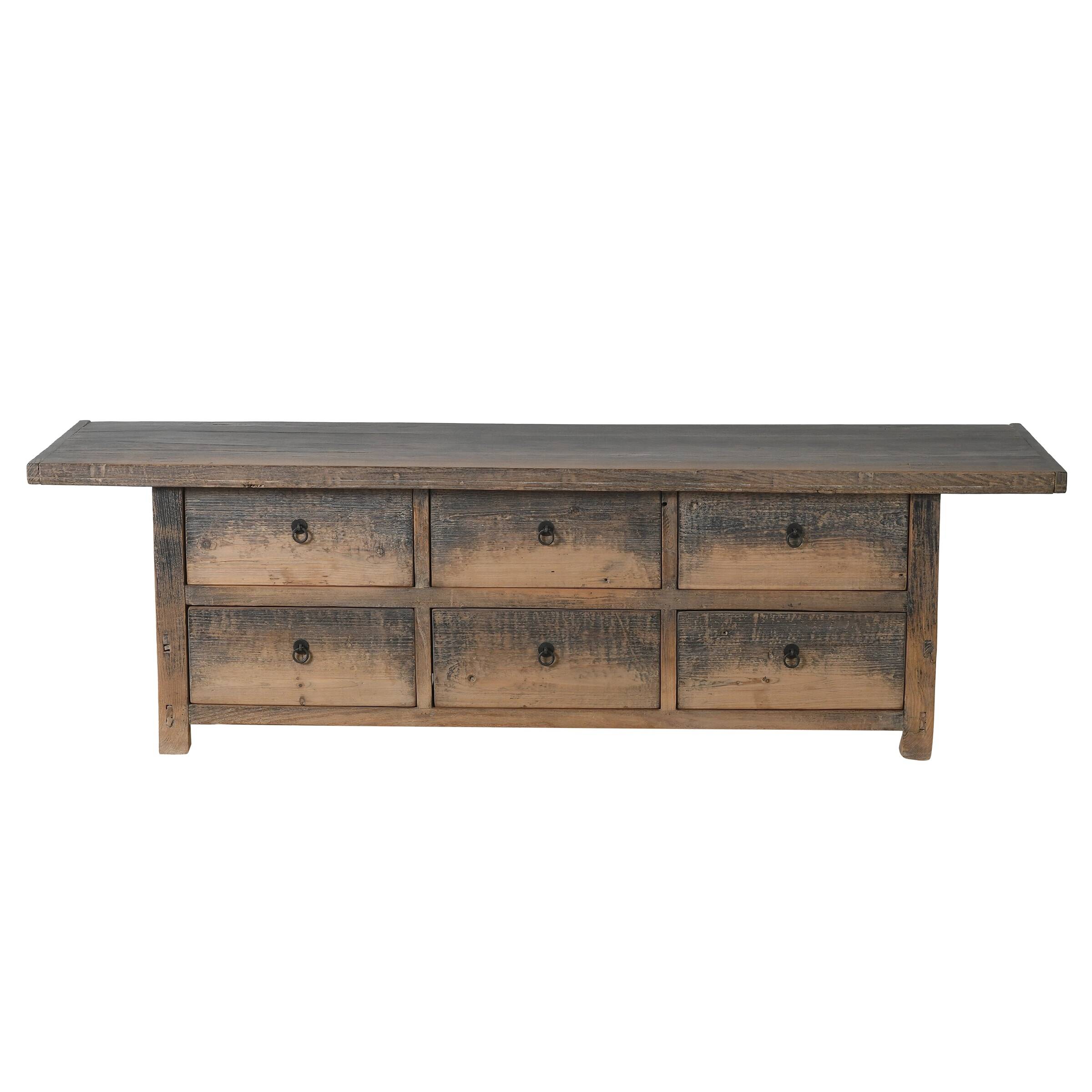 Puyang - Low cabinet in antique elm no. 4