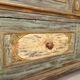 Antique baroque-style wardrobe in lacquered wood, 19th century.