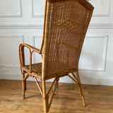 Fauteuil rotin adulte vintage