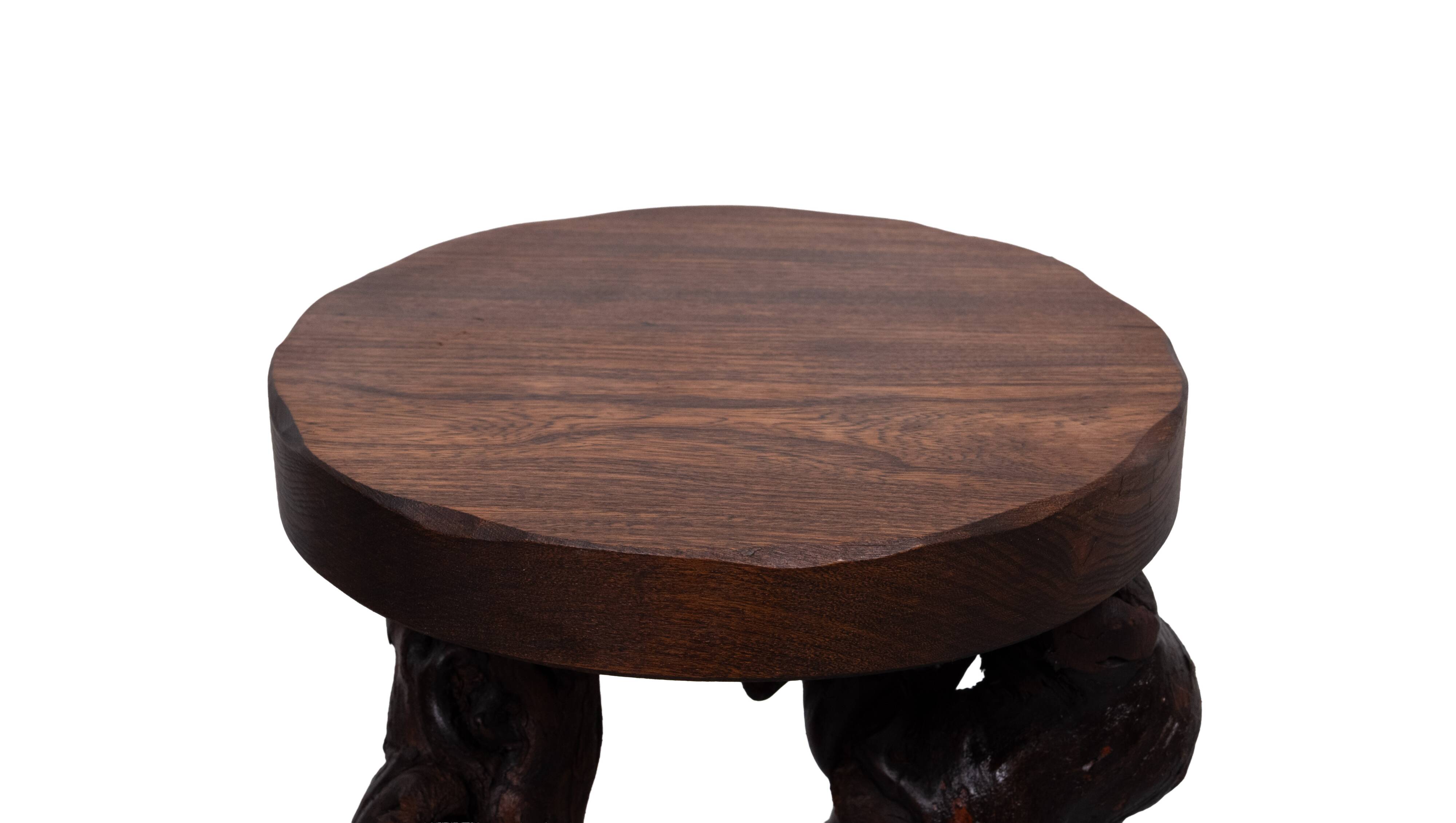 French, Set Of 2 Twisted Grape-vine Roots Bar Stools 1960s