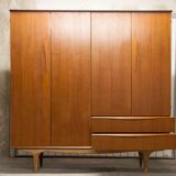 Scandinavian teak cabinet 1960 with mounting plan