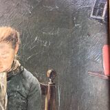 Reproduction of Fritz von Uhde's cat reader
