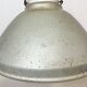 Grey metal industrial factory hanging lamp, 1960s