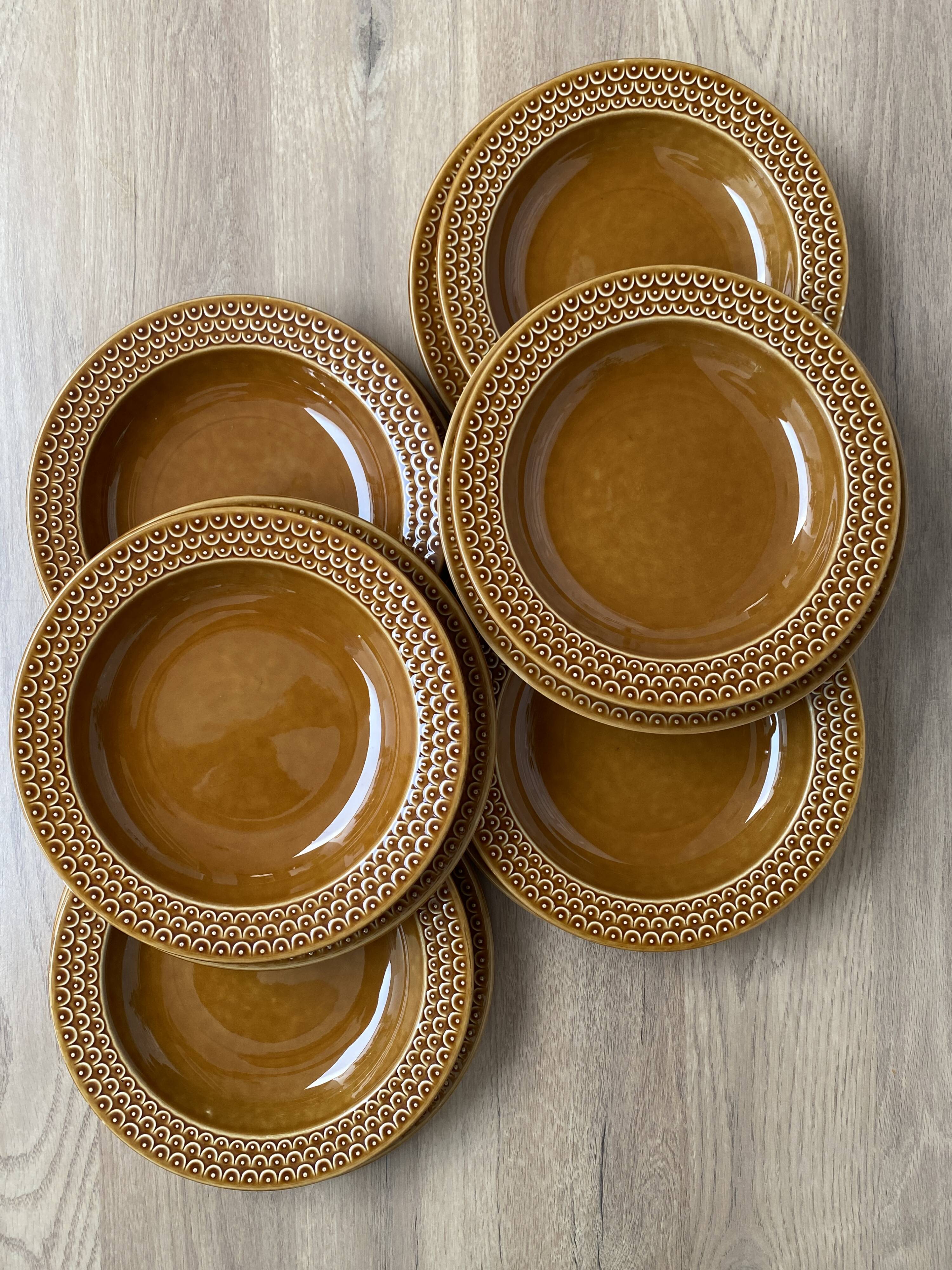 Set of 12 Pagnossin earthenware plates
