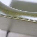 Pair of tubular armchairs, imitation leather. Circa 1950