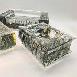 1970s very Rare Set of 3 Book shaped Ashtrays in Murano Glass by Antonio Im