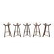 5x Vintage Spanish Brutalist 'Marbella' stool by Confonorm from the 70s