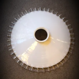 Art Deco ceiling lamp in white opaline