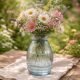 Pastel blue hyacinth vase