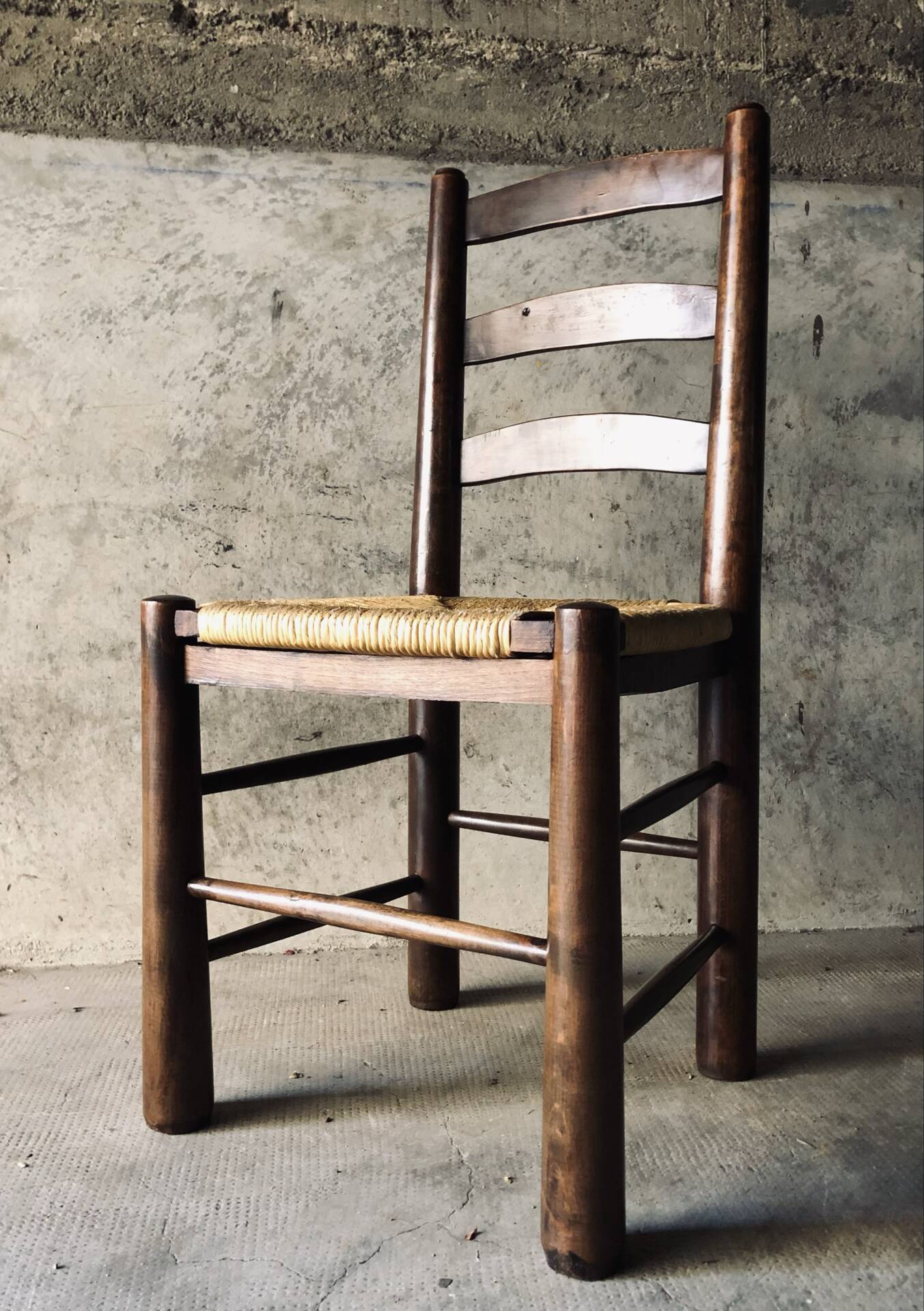 Set of 6 chairs in Brutalist style / Georges Robert