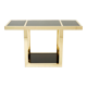 Italian console brass black opaline glass 1970s