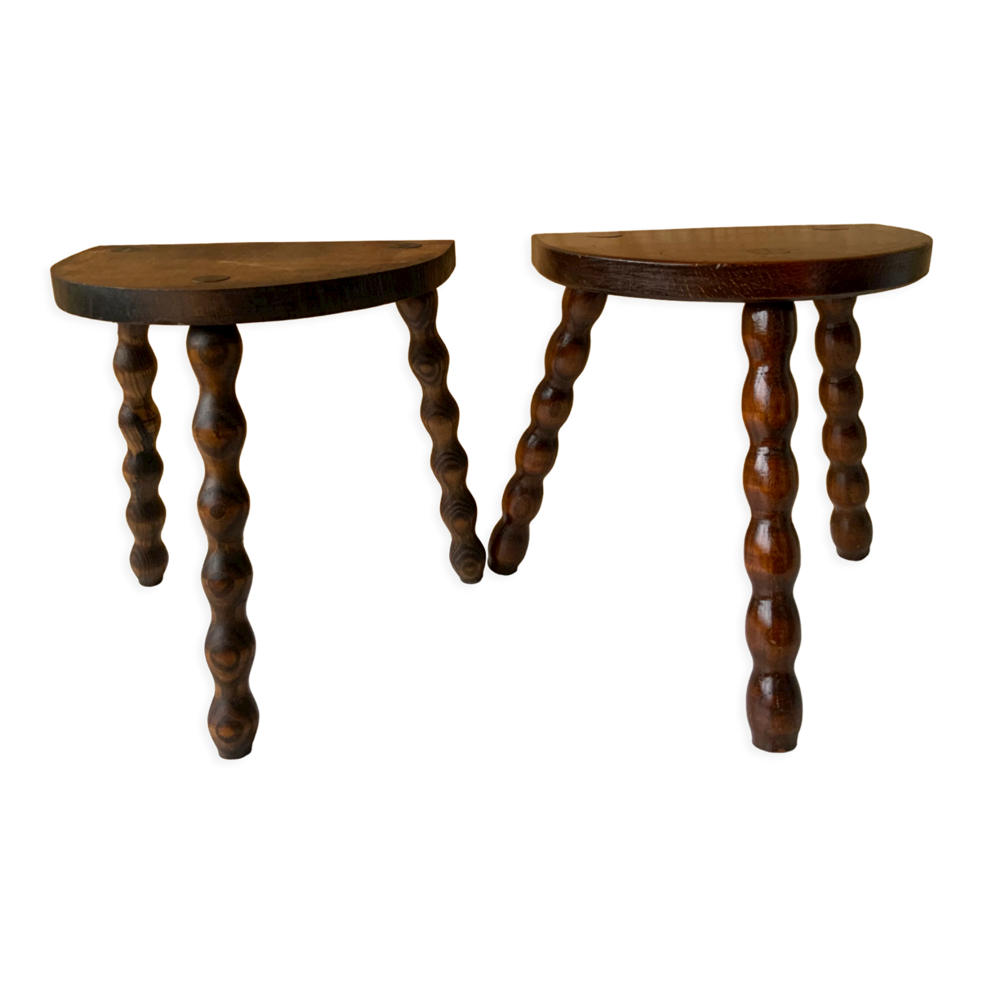 Duo of cowherd stools