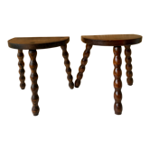 Duo of cowherd stools