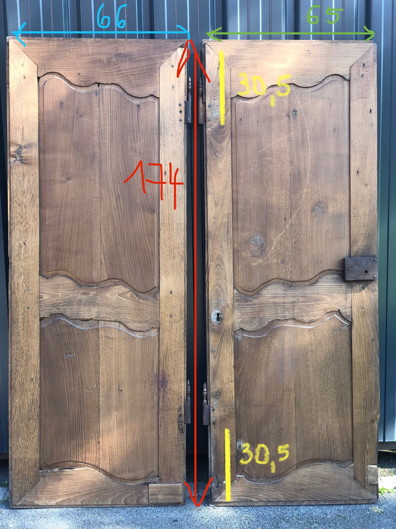 Antique oak doors