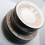 Set of 8 plates, 5 desserts and 3 hollow collection Maille de Niderviller