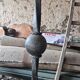 Wrought iron lamp post