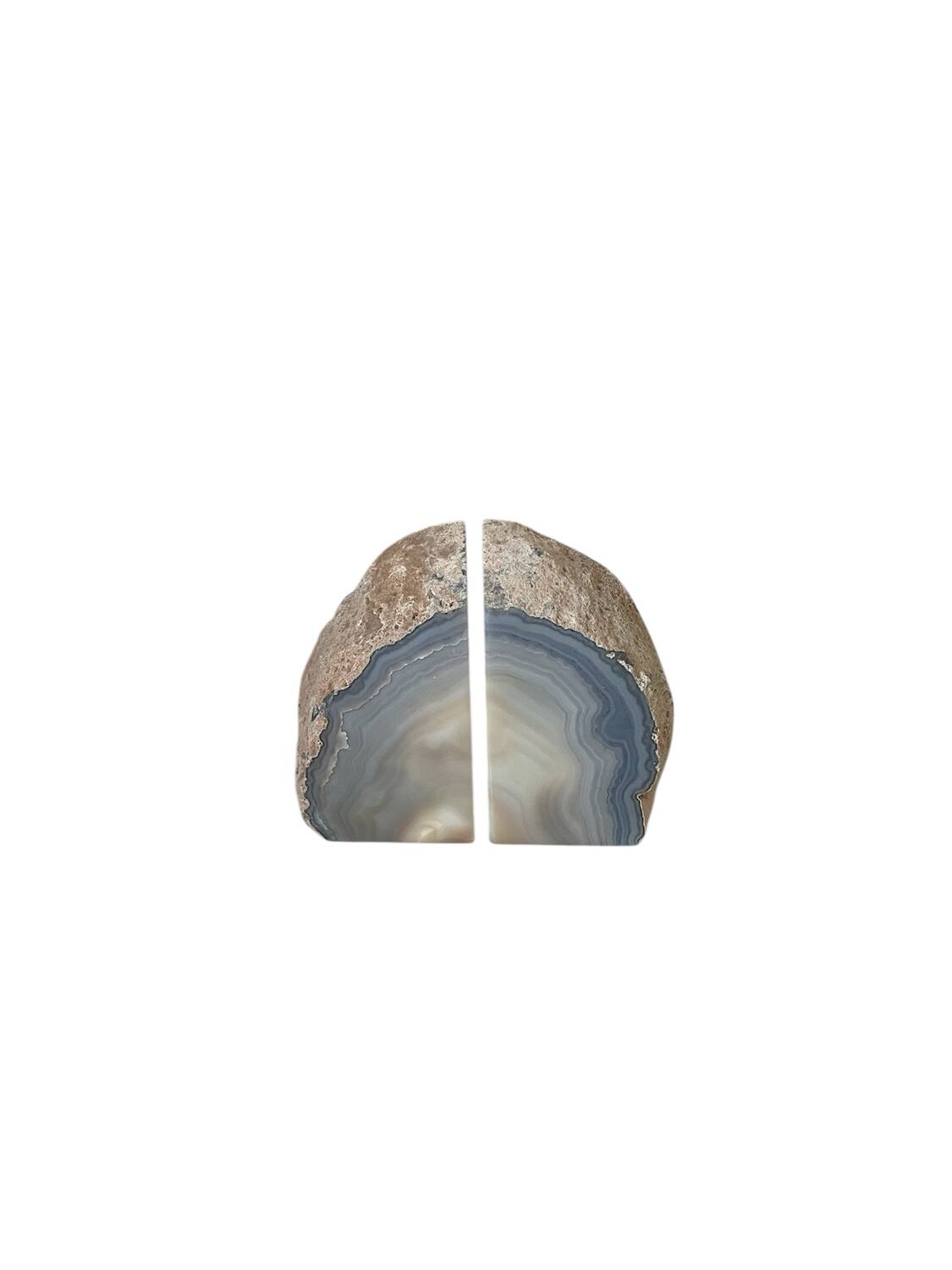 Paire de serre-livres en agate