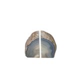 Paire de serre-livres en agate