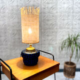 Lampe de chevet pois bleus