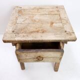 Rustic side table with drawer