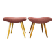 Pair of mid-century maple stools from the 1960s, Czechoslovakia.