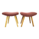 Pair of mid-century maple stools from the 1960s, Czechoslovakia.
