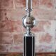 Large floor lamp from Maison Barbier, chrome Bauhaus design lamp.