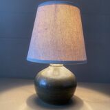 Small old enamelled sandstone lamp