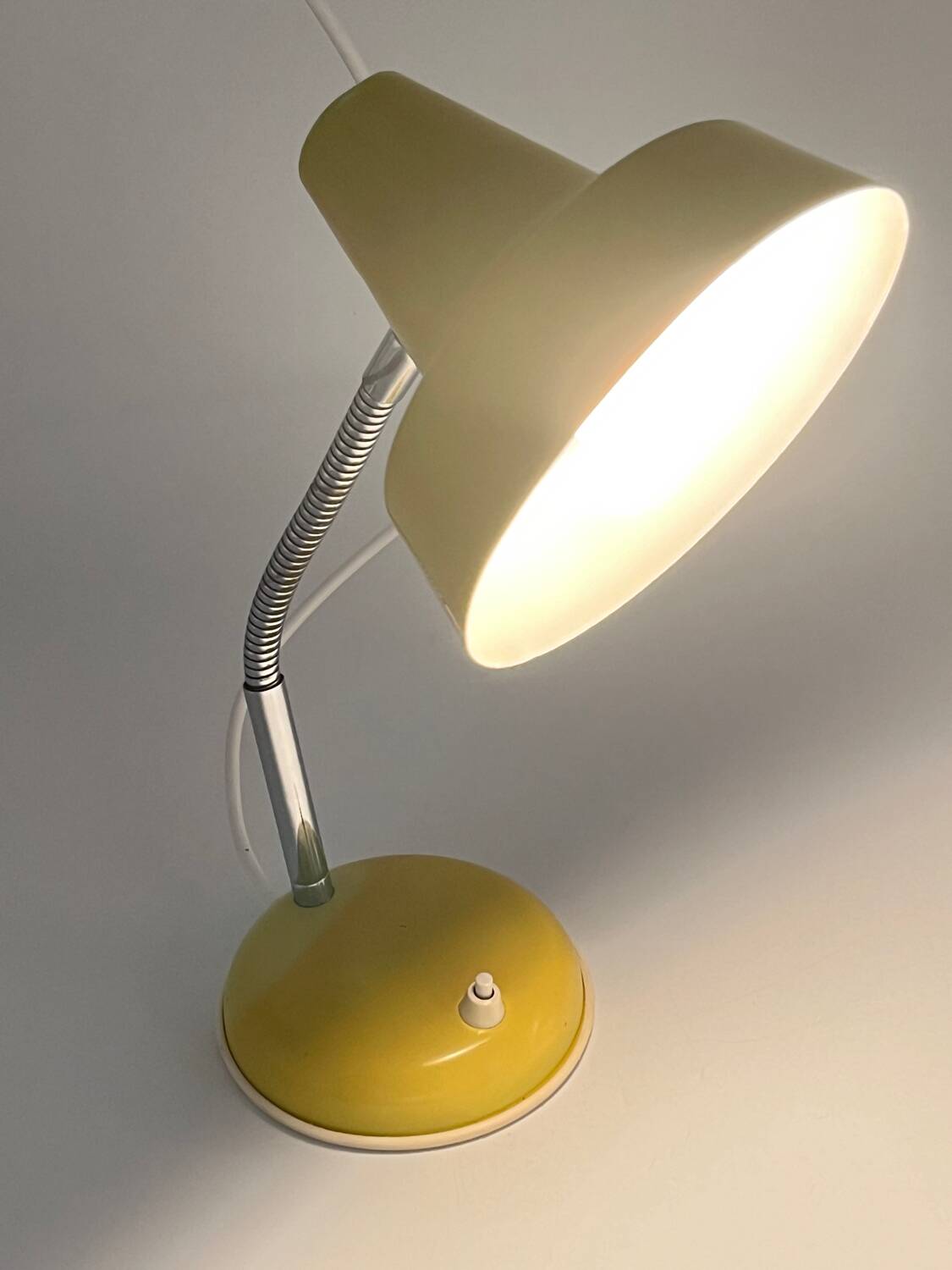 Vintage yellow desk lamp