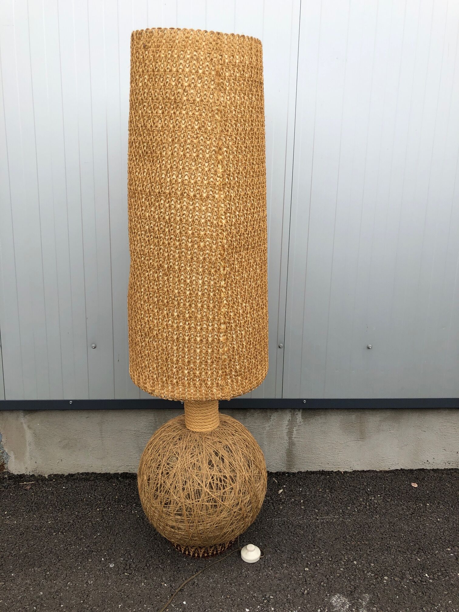 70s Wicker lamppost