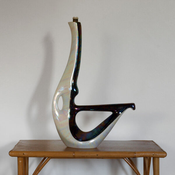 Lampe Verceram en céramique nacrée et irisée