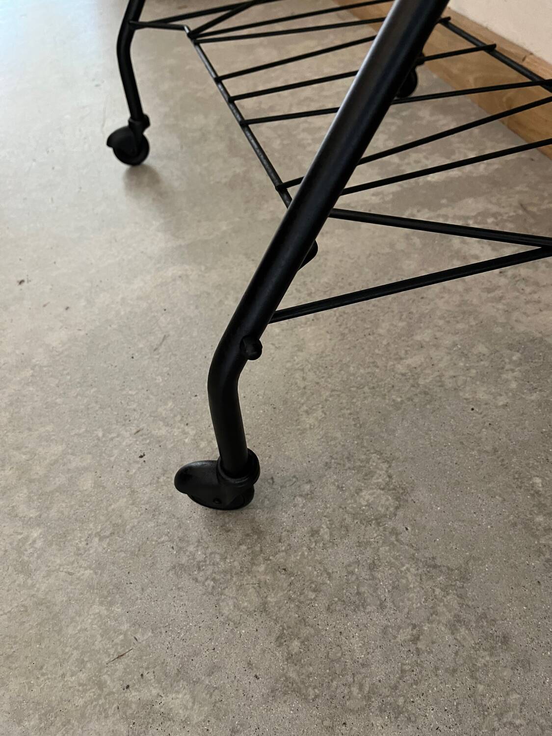 Metal serving trolley