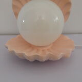 Salmon pink shell lamp