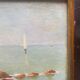 Old painting Marine "Seaside" signed + frame