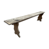 Rustic oak farm bench 1900s