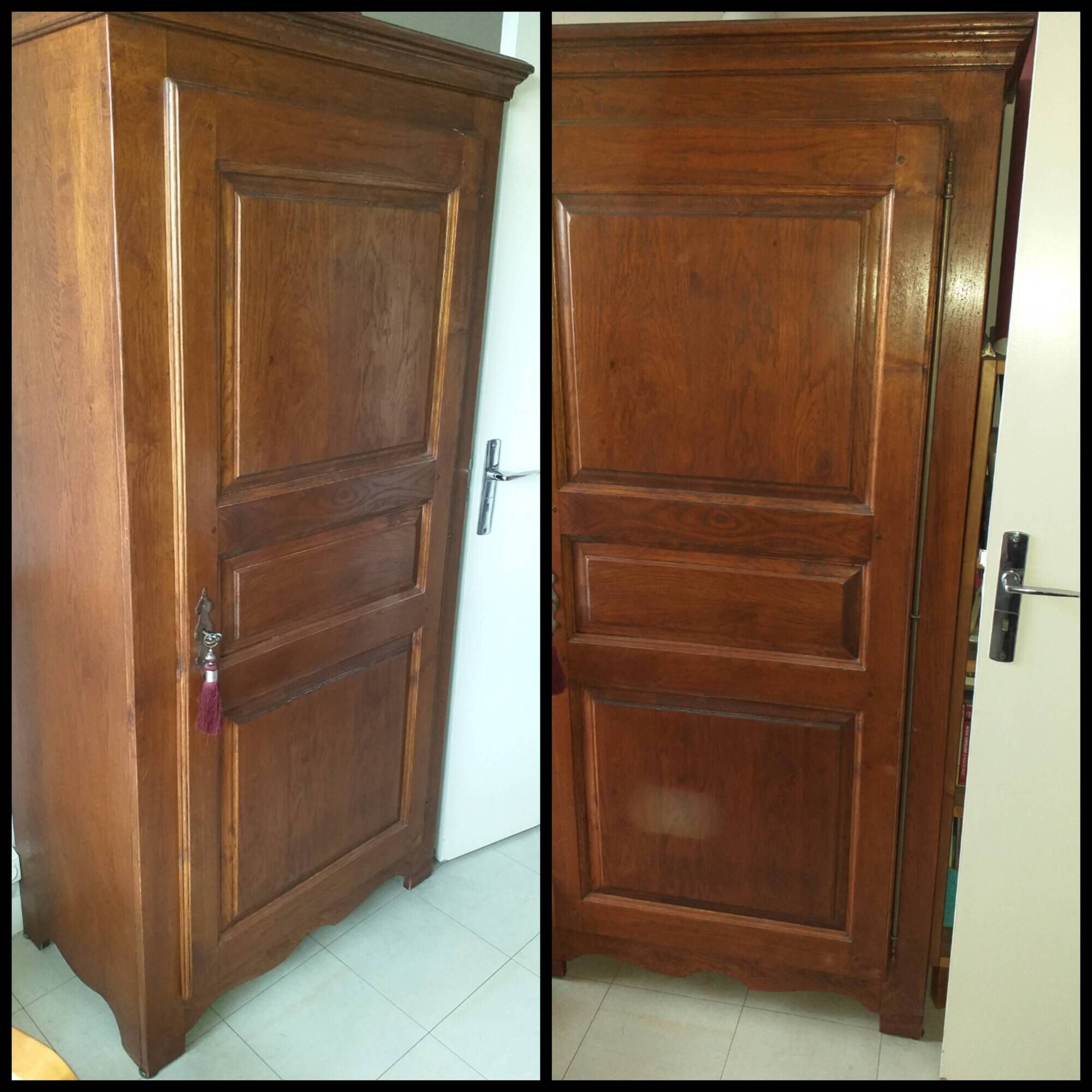 Solid oak bonnetière