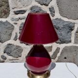 Bordeaux and gold art deco lamp