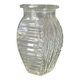 Art Deco geometric pattern glass hyacinth vase, 1930