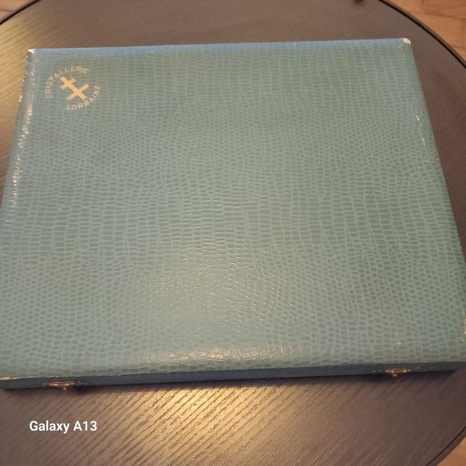 Coffret Cristallerie Lorraine 6 porte couteaux avec salière et cuillère à sel