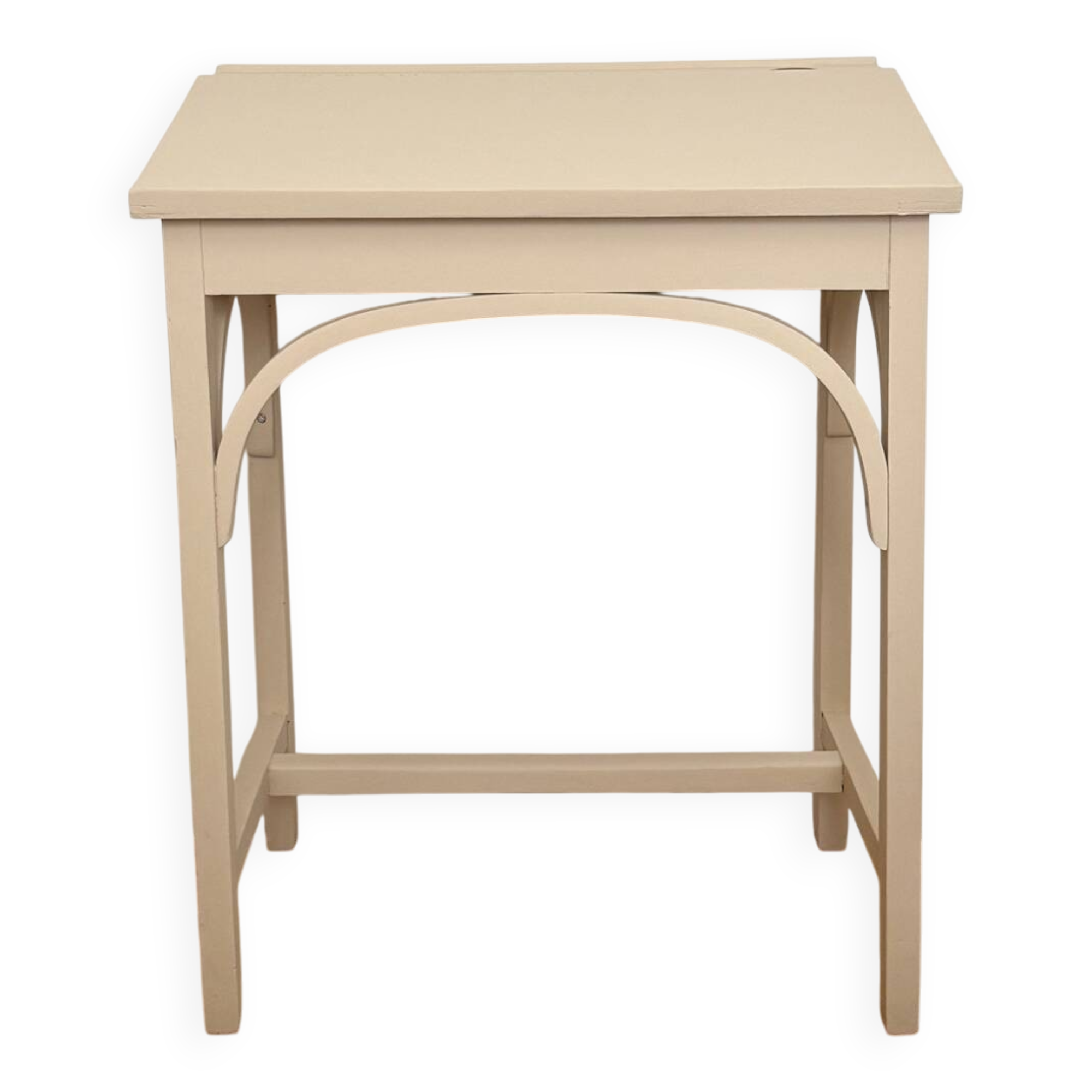 Antique school desk with inkwell
