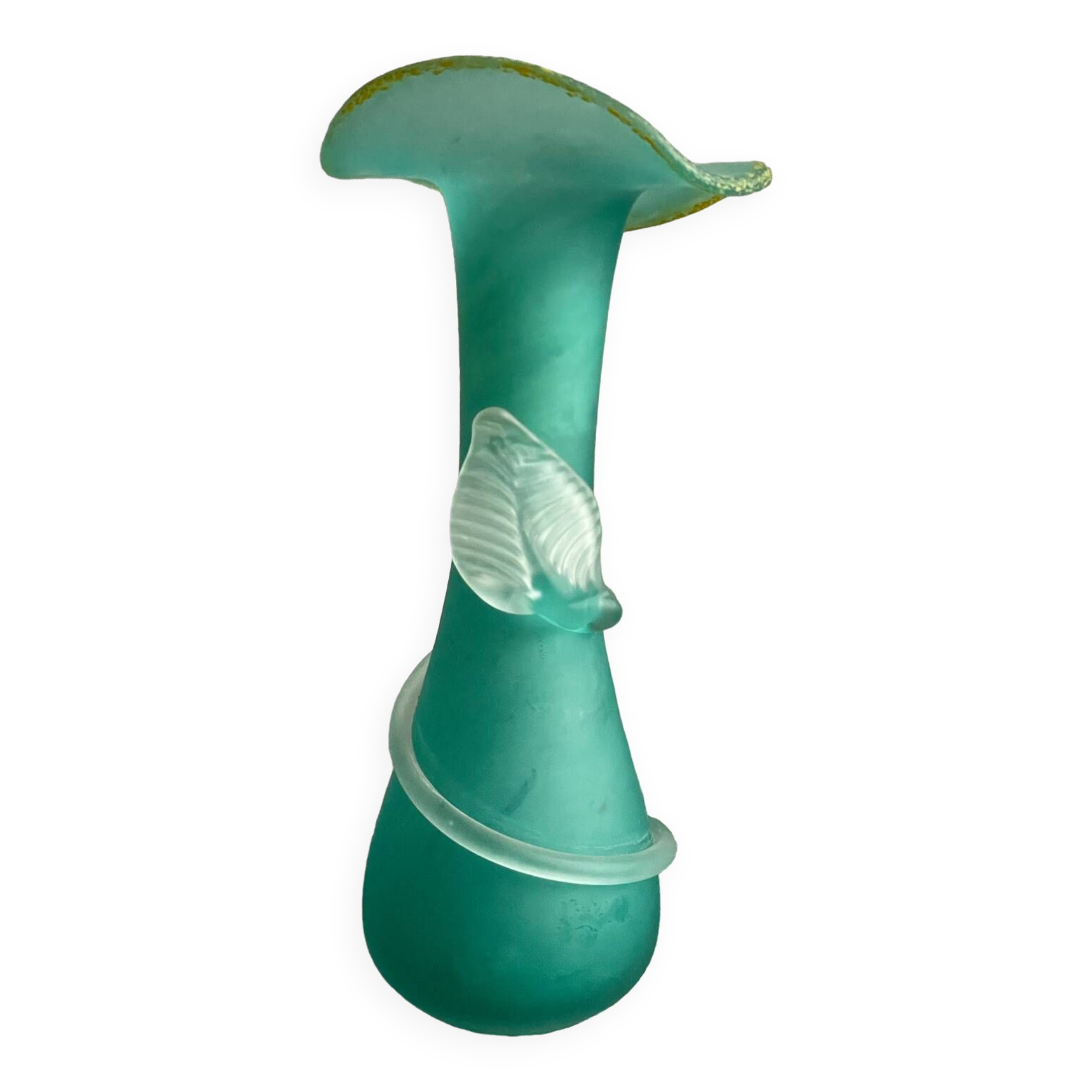 Glass paste vase, art glassworks from Toul, France
