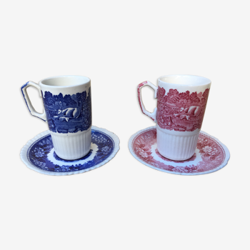 Paire de tasses anglaises